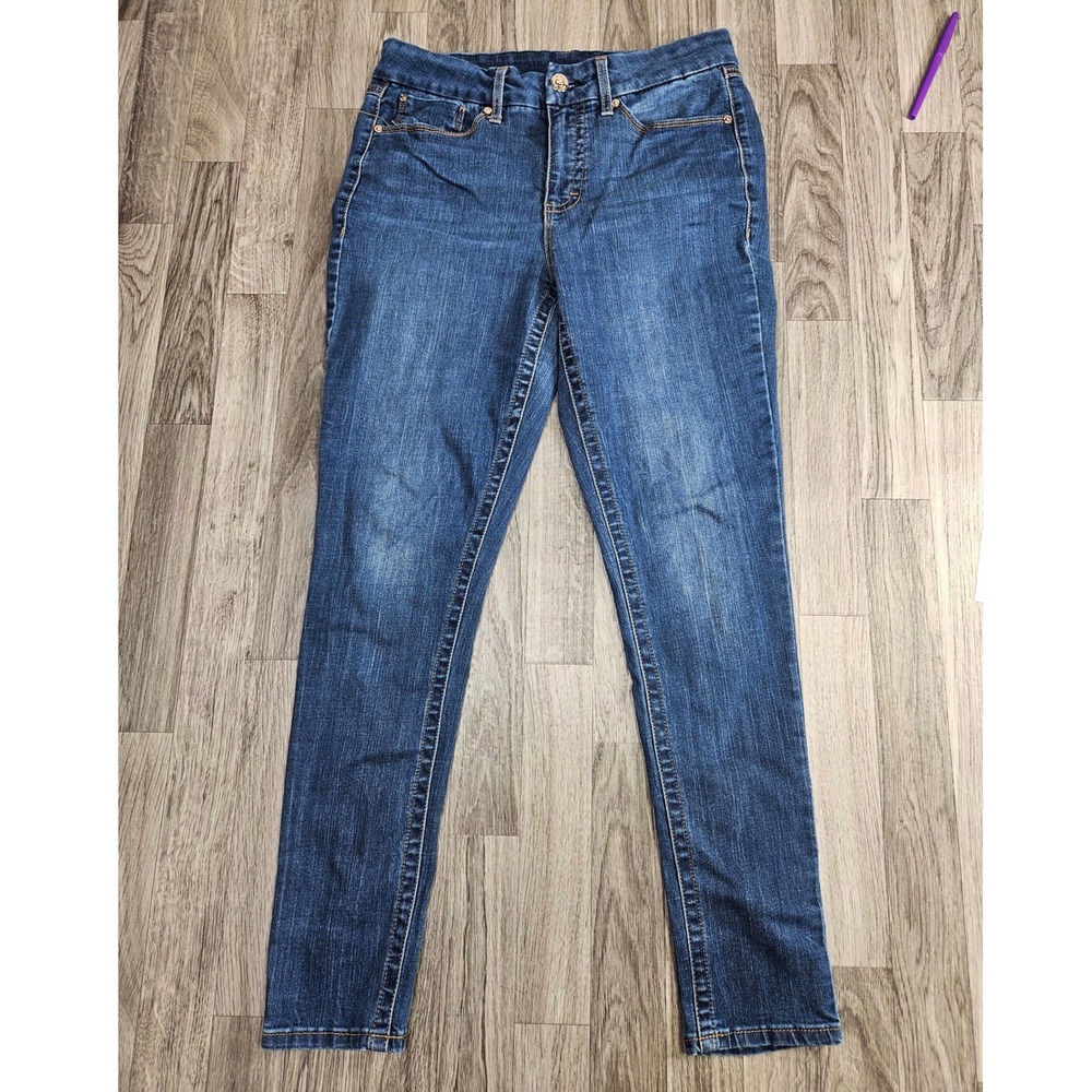 Seven7 Skinny Jeans Women Size 10 Avalon Blue Stretch Denim